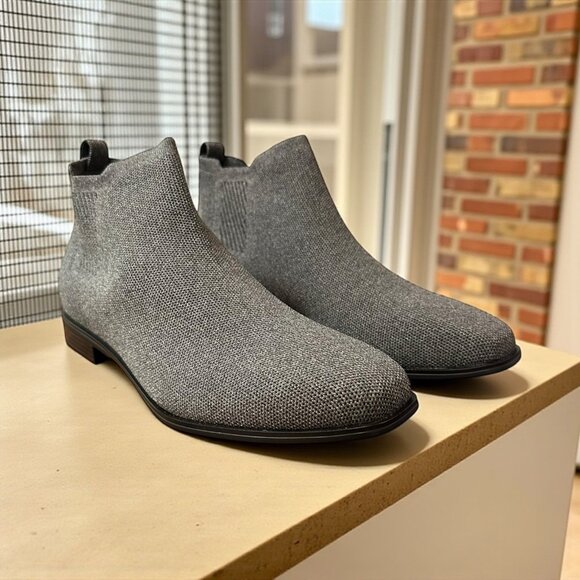 Vivaia Ryan Pro Square-Toe Ankle Boots – Grey Knit Size 43 US 11 - Picture 1 of 7